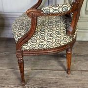 Pair Of Louis XVI Armchairs In Carved Wood, 18th Century