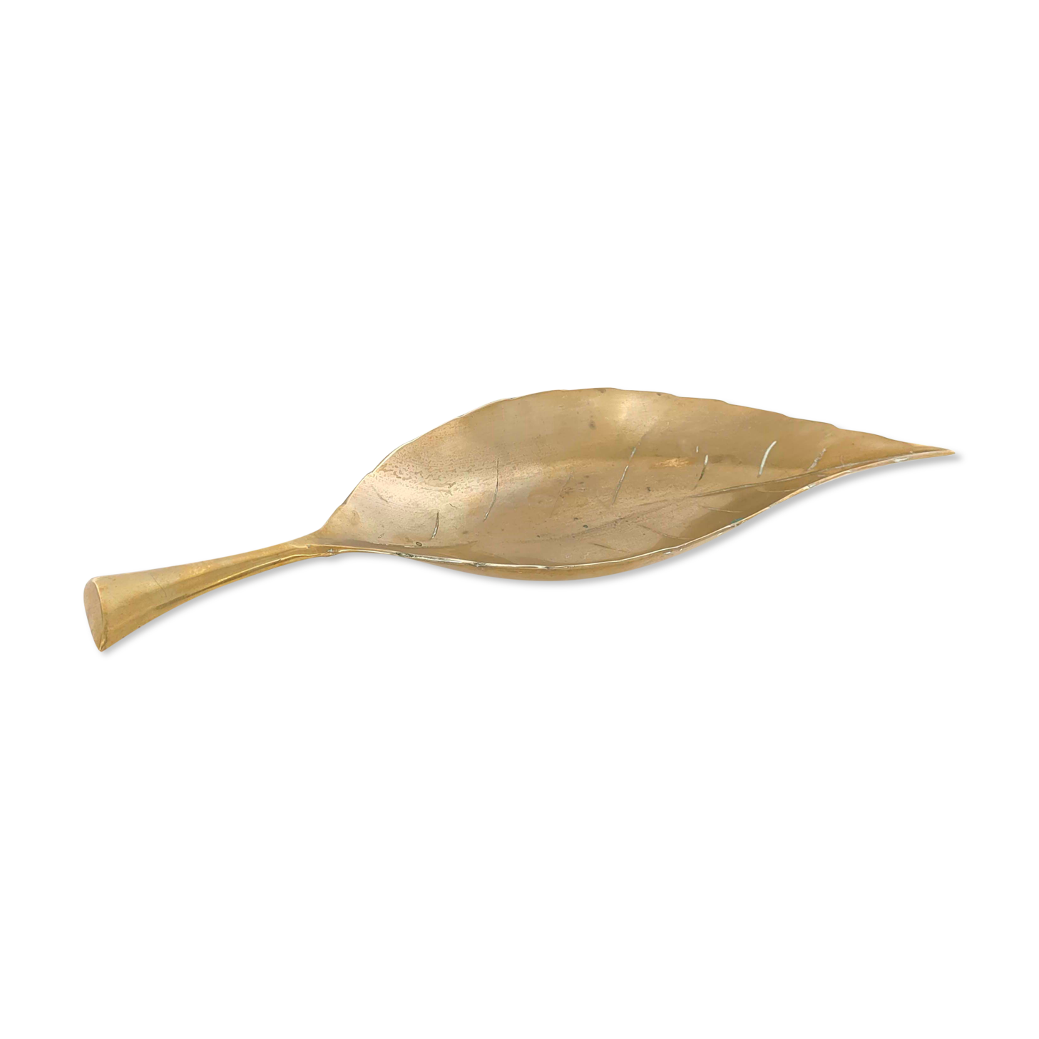 Empty brass leaf pocket