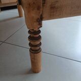 Raw wood coffee table in a country style