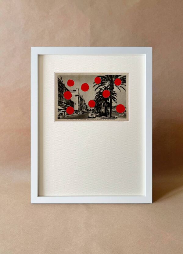 Nice - Collage sur carte postale