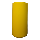 Vintage opaline roll vase yellow