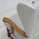 1950s, Danish high-backed armchair, reupholstered, wool, oak wood.