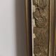 Large antique mirror Napoleon III style Louis XVI gilded stucco wood 19th century 120x85