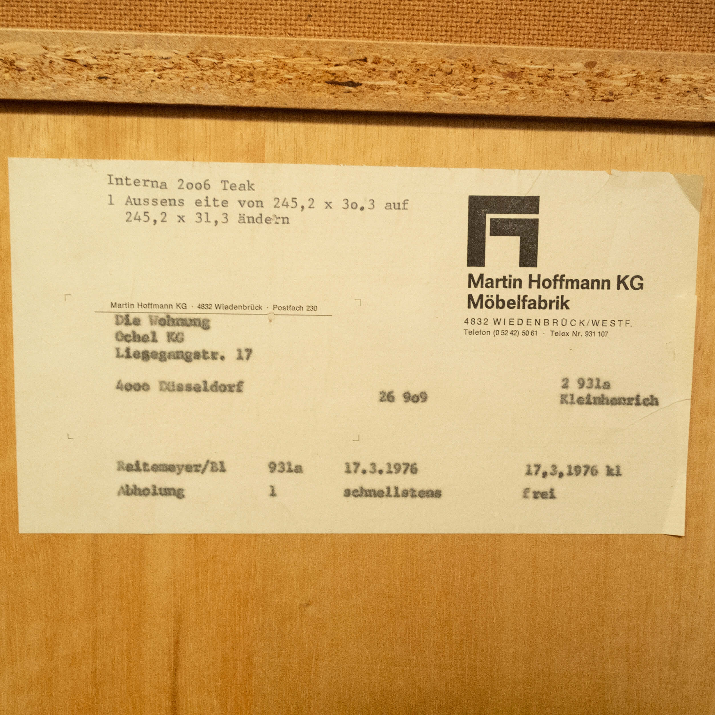 Vintage shelf combination, teak with black top, 70s