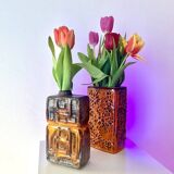 Vase Duo from the East and West German pottery history – East German pottery meets West German pottery