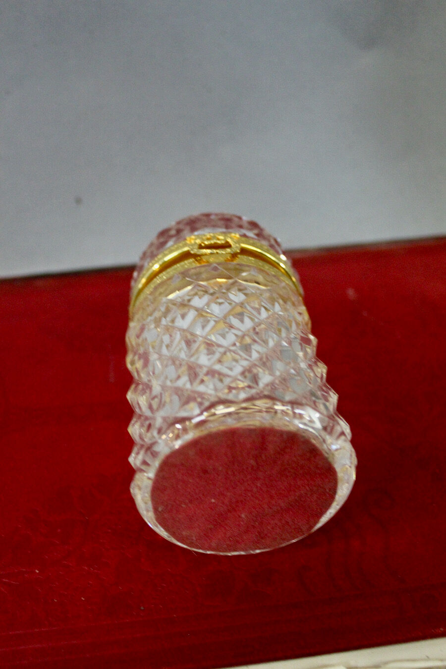 Cut glass jewelry box