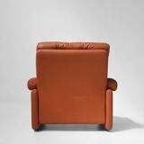 Brown leather armchair Coronado by Tobia Scarpa for B&B Italia, Italy ca. 1960