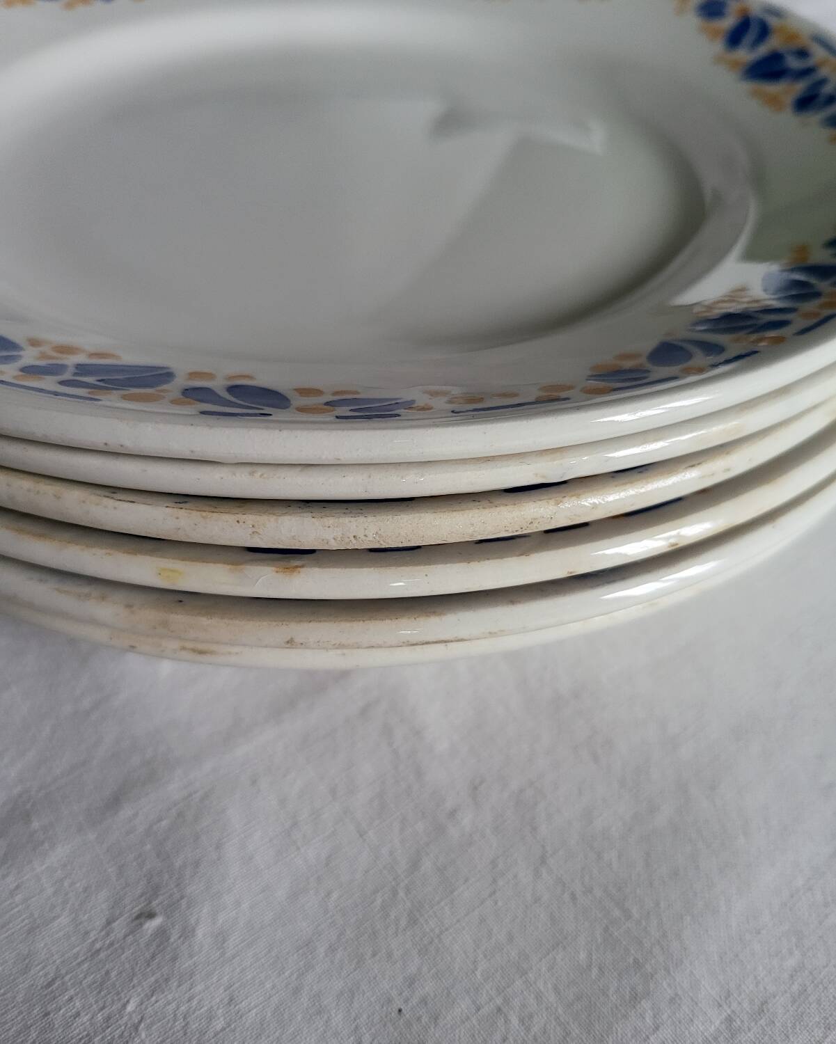 Set of 6 HBCM France Colette Dinner Plates