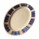 Oval dish Fécamp Badonviller 1900 blue red