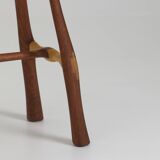 Contemporary handcrafted stool / end table in solid oak and ash wood