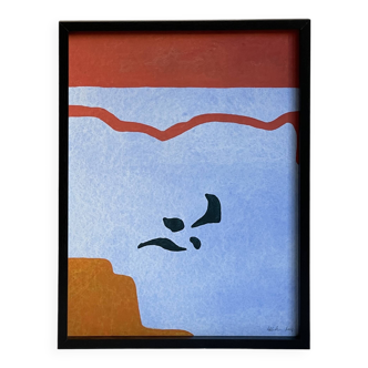 Medium format colorful abstract painting