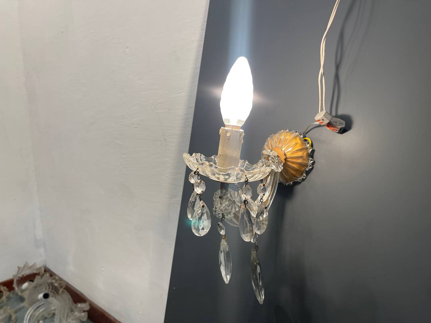 Crystal Maria Teresa Sconces Set of 3 1950’s