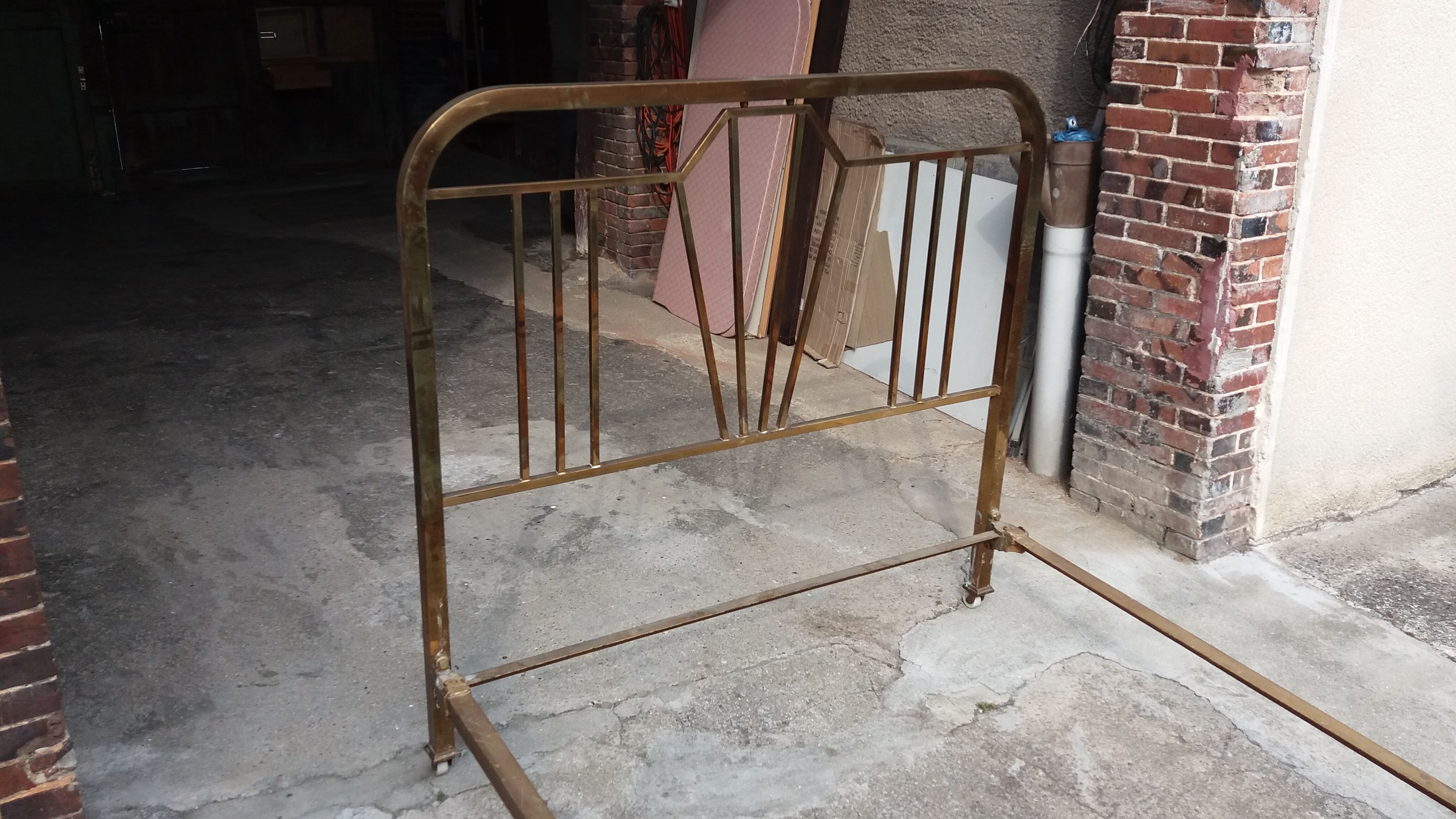 Double brass bed