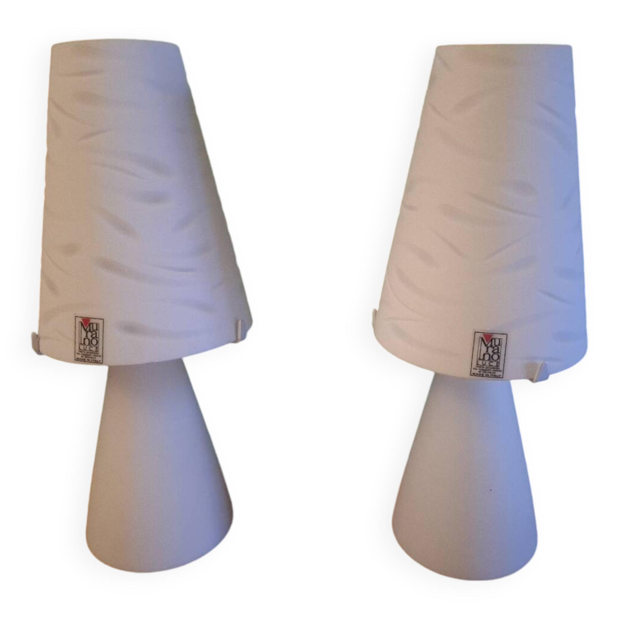 2 Murano bedside lamps, Luce