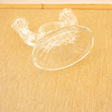 Bougeoir en verre transparent