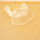 Transparent glass candle holder