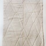 Moroccan Berber carpet blessed ouarain ecru plain with engraved diamonds 300x202cm