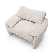 Maralunga armchair and ottoman set by Vico Magistretti for Cassina, 1970s.
