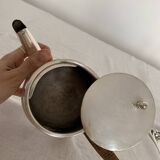 Mid 20th Century silver-plated coffee pot with wicker wrapped handle
