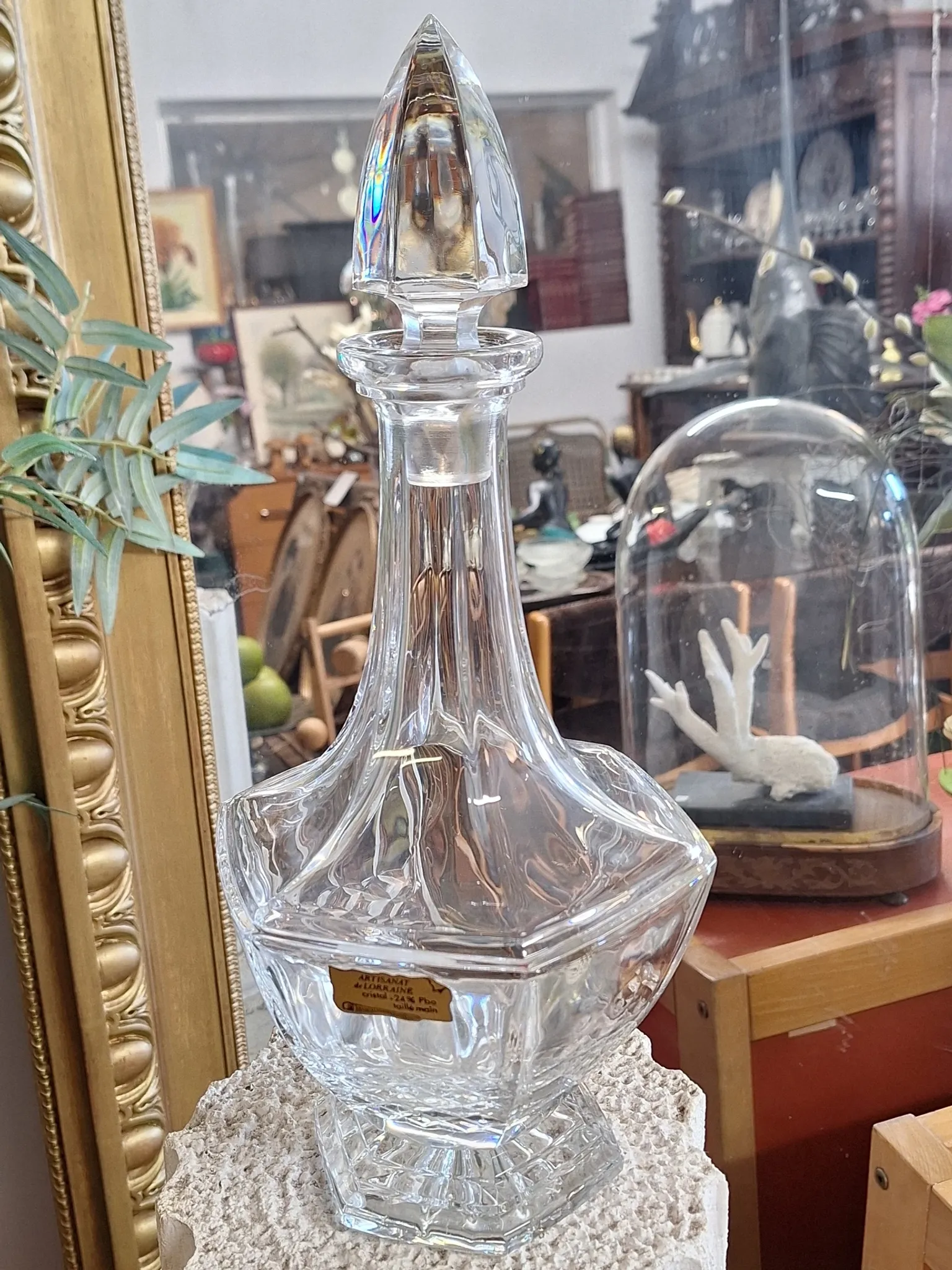 Crystal wine carafe