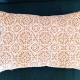 Coussin Lin et coton crochet
