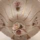 Large hand-painted gilded chandelier mangani ceramiche porcelain