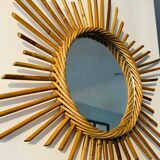 Authentic rattan sun mirror 50.60
