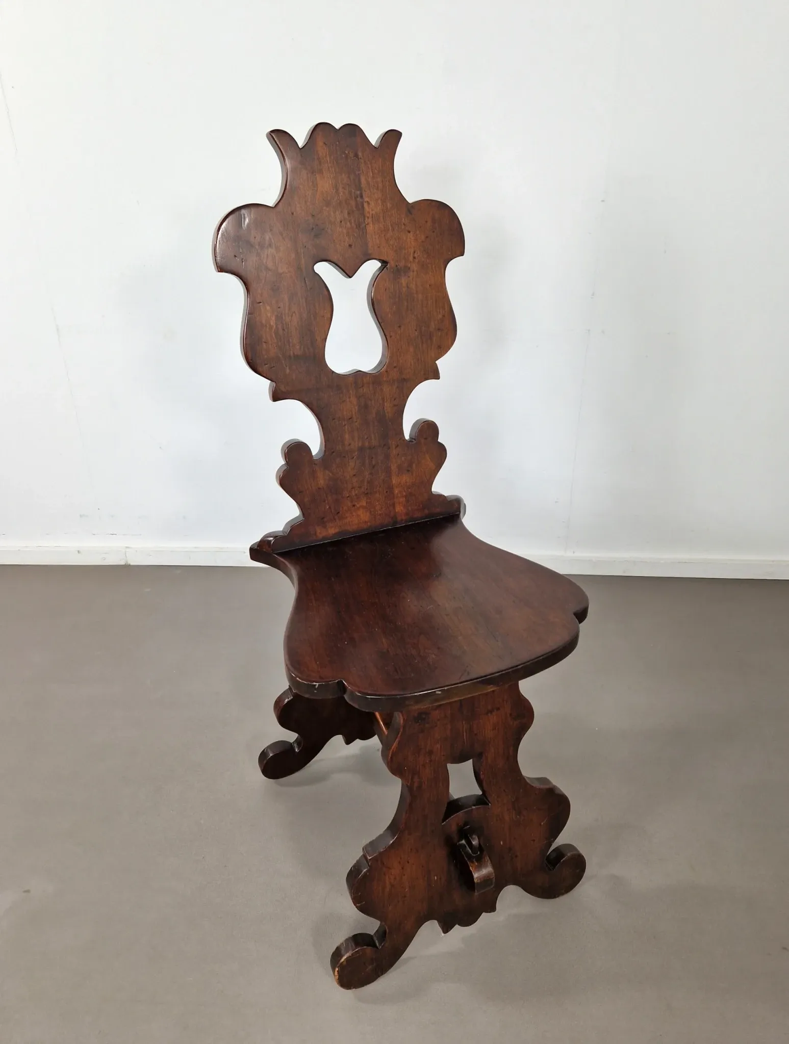 Chaise de hall rustique Sgabello | Noyer