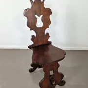Chaise de hall rustique Sgabello | Noyer