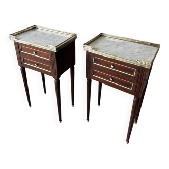 Pair of Louis XVI style bedside tables