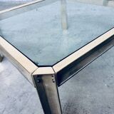 Brass and Glass Square Coffee Table by Peter Ghyczy, 1970s