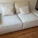 sofa, armchair and pouf