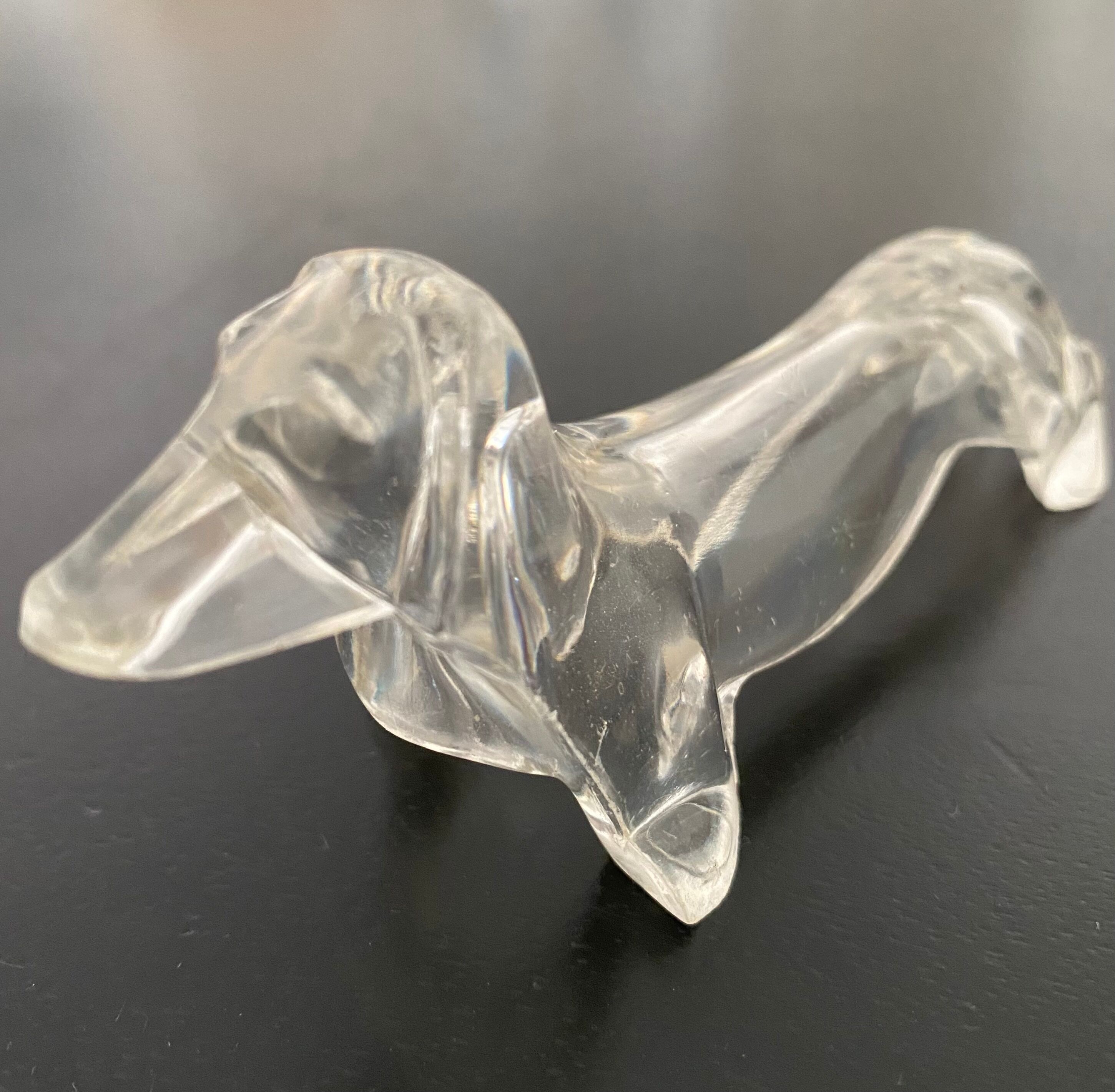 8 plastic knife holders, 70s, dachshund shape
