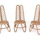 Set of Three Vintage Bamboo Garden Chairs, Italy