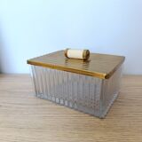 Vintage decorative box in ribbed glass – 1960s/70s