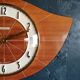 Formica vintage asymmetrical silent wall clock "bayard mahogany"