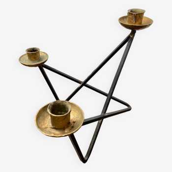 Vintage metal candle holder