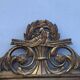 Antique mirror with gilded wood pediment, Louis XVI style