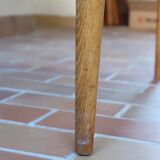 Scandinavian light wood round table