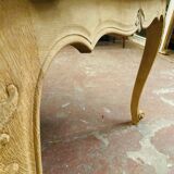 Regency style dining table in veneer and solid oak 20th century