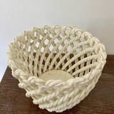 Woven ceramic planter