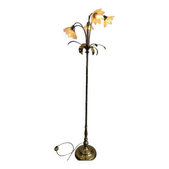 Vintage gold lotus floor lamp/floor lamp