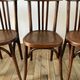 Set of 5 baumann bistro chairs in bent wood stamped xxth