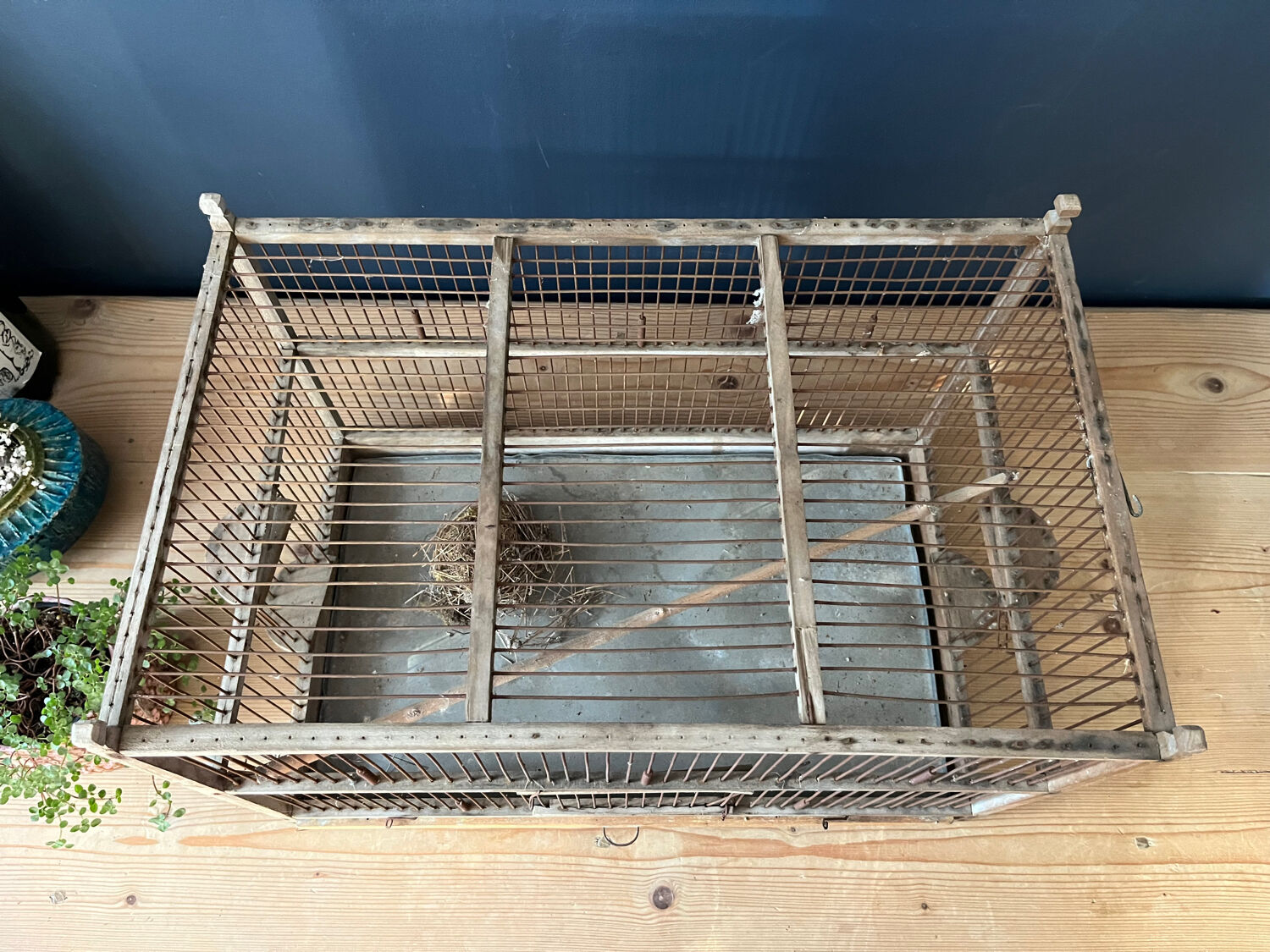 Wooden bird cage