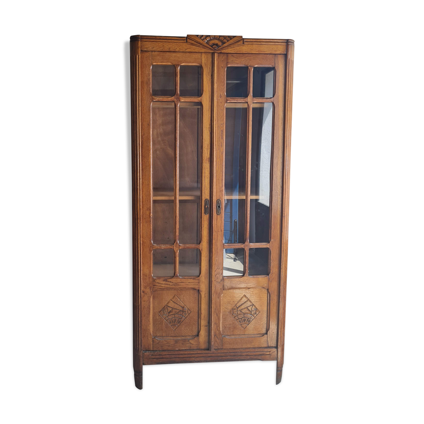 Parisian art deco glass cabinet