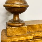 Old children's bed with retractable walnut bars