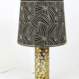 Rupert table lamp by Nikoll mid-century in brass tube and bubble glass, Austria, 1950s.