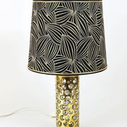 Rupert table lamp by Nikoll mid-century in brass tube and bubble glass, Austria, 1950s.