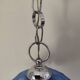 Vintage blue and white stylised flower pendant