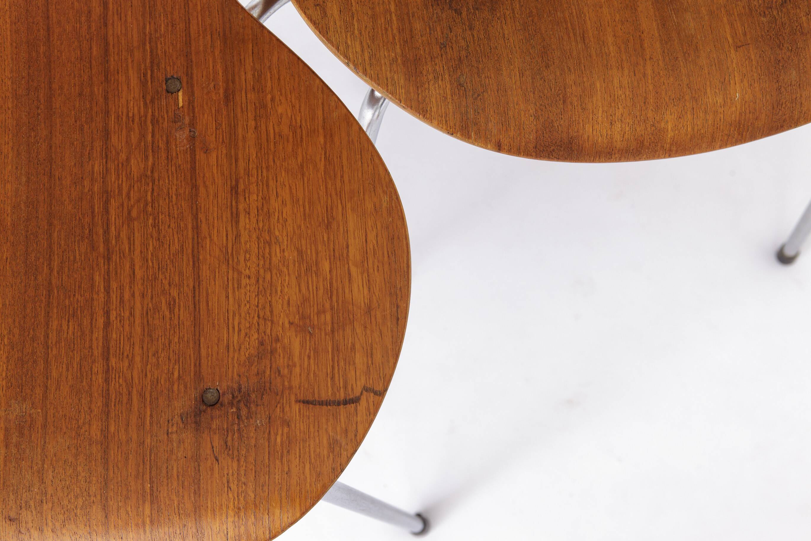 Set of 6 Vintage Stacking Chairs, 1960s, Teak - German Design